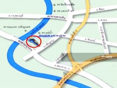 คอนโด ริเวอร์ เฮเว่น วิวแม่น้า 47 ตรม. 3.9 ล้าน  ชั้น 15 ถนนเจริญกรุง 76/1 ใกล้รถไฟฟ้า BTS สะพานตากสิน  ใกล้ทางด่วน ทำเลดี